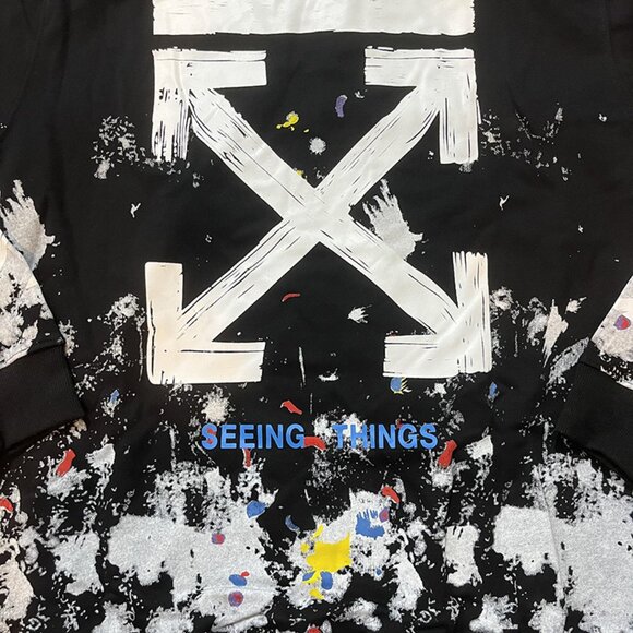 Off-White Black Graffiti Hooded Sweatshirt - Picture 7 of 7